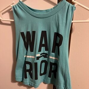 Warrior Graphic Teal Tank Top